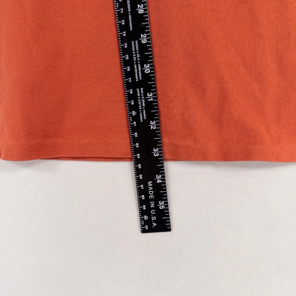 Garnet Hill Tunic Dress Sz 8 Orange Organic Cotton Jersey Knit 3/4 Sleeve Casual - Picture 6 of 8